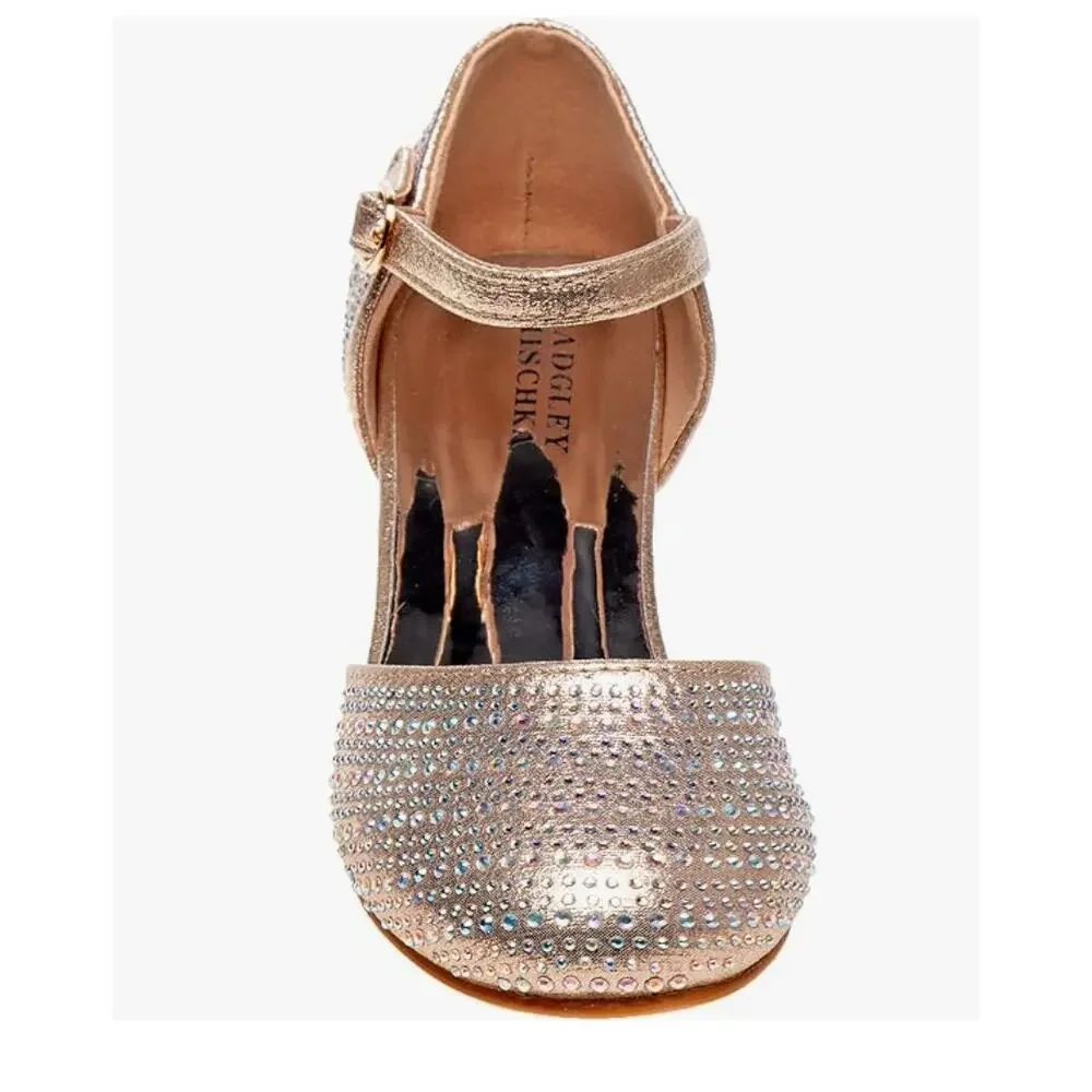 New Gold Rhinestone Shoes - Badgley Mischka (Size 4 )